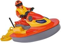 Simba 109251048 Feuerwehrmann Sam Juno Jet Ski, mit Elvis Figur, Sitzfl&auml;che zum
