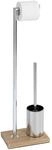 WENKO Stand WC-Garnitur Marla - WC-B&uuml;rstenhalter, Stahl, 22 x 74 x 15 cm, Chrom,