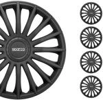 Satz Sparco Radzierblenden Treviso 16-Zoll Schwarz