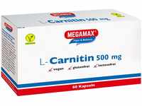 MEGAMAX L-Carnitin 500 mg 60 Kapseln | Ideal für das Figur-Training | Vegan 