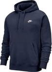 Nike Herren Hoodie Sportswear Club Fleece, Midnight Navy/Midnight Navy/White, M,