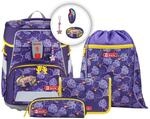 Step by Step Schulranzen-Set Space &bdquo;Jungle Cat 5-teilig, lila-gelb,