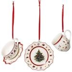 Villeroy & Boch - Toy's Delight Ornamente Geschirrset 3-teilig Wei&szlig; und Rot,