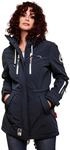 MARIKOO Damen Softshelljacke (XS-3XL) mit Kapuze - Wasserabweisend, Fleece innen,