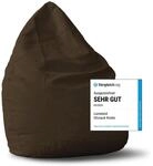 Lumaland Sitzsack Luxury 60x45cm | Microvelours Beanbag mit extra weichem & robustem