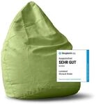 Lumaland Sitzsack Luxury 60x45cm | Microvelours Beanbag mit extra weichem & robustem