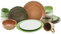 CreaTable, 22239, Serie CANVAS Mediterran, 16-teiliges Geschirrset f&uuml;r 4 Personen,