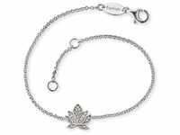 Engelsrufer Damen-Armband aus 925 Silber mit Lotusblüte und weißen Zirkonia,