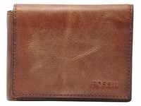 Fossil Brieftasche für Männer Derrick, 100% Leder Bifold braun 10,16 cm L x 1,9 cm