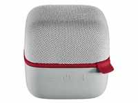 Hama Mobiler Bluetooth-Lautsprecher Cube, grau/rot