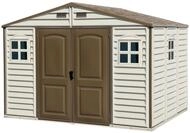 Duramax WoodSide 10 x 8 (7.64 m&sup2;) Kunststoff ger&auml;tehaus mit 3 festen Fenstern und