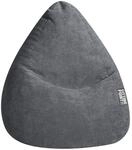 SITTING POINT only by MAGMA Sitzsack ALFA Velours anthrazit XXL ca. 300L
