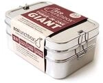 ECOlunchbox Three-in-One Giant, 3-teilige Brotdose aus Edelstahl, Lunchbox, Bento Box