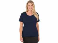 Trigema Damen Biobaumwolle 539201 T-Shirt, Blau (Navy C2C 546), XL