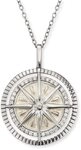 Engelsrufer Damen Halskette aus Sterling Silber mit Windrose Anh&auml;nger, Emaille &