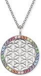 Engelsrufer Damen Halskette Sterling Silber Lebensblume Zirkonia Anh&auml;nger,