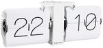 Karlsson Flip Clock No Case - Wei&szlig; - 36x8,5x14cm - Rechteck - Stahl - Wanduhr Modern
