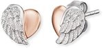 Engelsrufer Damen Ohrringe Ohrstecker Herzfl&uuml;gel Bicolor aus Sterling Silber,