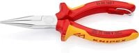 KNIPEX Flachrundzange mit Schneide (Radiozange) verchromt isoliert mit