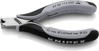 KNIPEX Elektronik-Vornschneider ESD mit Mehrkomponenten-H&uuml;llen 115 mm, 64 02 115 ESD