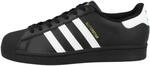 adidas Originals Mens Superstar Sneaker, Core Black/Footwear White/Core Black, 46 EU
