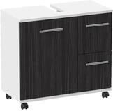 Schildmeyer Emmi Waschebckenunterschrank, Wei&szlig; perl/Graphitwood, 137398, 65,1...