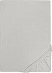 biberna Jersey Spannbettlaken 140x200-160x200 cm grau | 100% Baumwolle Spannbetttuch