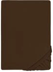 biberna Feinjersey Spannbettlaken 180x200-200x200 cm braun | 100% Baumwolle