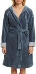 ESPRIT Bademantel aus Velours , Grey , M