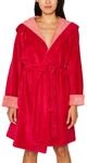 ESPRIT Bademantel aus Velours , Raspberry , M