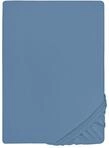 biberna Deluxe Jersey-Elastic-Spannbetttuch 180x200 cm - 200x220 cm blau | 97%