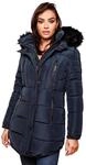 MARIKOO warme Damen Winter Jacke Winterjacke Parka Stepp Mantel lang B401