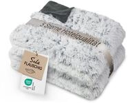 ZOLLNER Kuscheldecke extra flauschig in 220x240 cm - kuschelige und warme Couchdecke