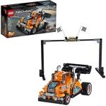 LEGO 42104 Technic Renn-Truck oder Rennauto, 2-in-1 Modell mit R&uuml;ckziehmotor,