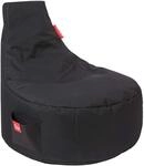 Gamewarez Alpha Black Sitzsack &ndash; Gaming-Sitzsack, Gamer-Sessel mit R&uuml;ckenlehne zum