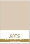 Janine Spannbetttuch 5007 Mako Jersey 180/200 bis 200/200 cm Sand Fb. 29