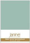 Janine Spannbetttuch 5007 Mako Jersey 180/200 bis 200/200 cm rauchgr&uuml;n Fb. 36