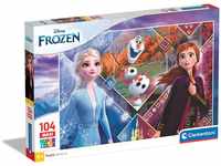Clementoni 23739 Maxi Frozen 2 – Puzzle 104 Teile ab 4 Jahren, farbenfrohes