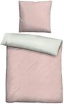 biberna Melange-Flanell Bettw&auml;sche 200x200 cm, 3-teilig mit 2X Kissenbezug 80x80 cm,