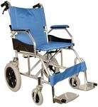 Gima - Rollstuhl aus Aluminium Queen, hellblauer Stoff, Struktur mit doppeltem