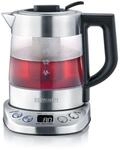 SEVERIN Glas Tee- und Wasserkocher Mini Deluxe (1.0L Wasser / 0.75L Tee), Teekocher