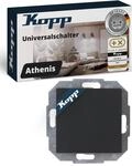 Kopp ATHENIS Universalschalter in Anthrazit - Lichtschalter-Unterputz mit 10AX