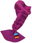 Feluna&reg; Meerjungfrau Decke 180x85cm Rote Kuscheldecke Weiche Strickdecke
