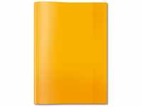 HERMA 7494 Heftumschläge A4 Transparent Orange, 25 Stück, Hefthüllen aus