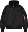 Alpha Industries MA-1 TT Hood Bomberjacke f&uuml;r Herren Black/Black