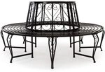 Casaria&reg; Gartenbank Sitzbank &Oslash;160cm Metall Pulverbeschichtet Wetterfest 320kg