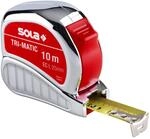 SOLA TRI-MATIC - Bandma&szlig; 10m / 25mm - Profi-Taschenbandma&szlig; mit G&uuml;rtelclip -