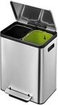 EKO Ecocasa M&uuml;lleimer 2 F&auml;cher, 2 x 15 Liter, Tretm&uuml;lleimer M&uuml;lleimer f&uuml;r