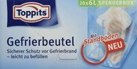 Toppits Gefrierbeutel, 6 Liter, Standboden, 20 St&uuml;ck, Transparent