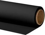 Walimex pro Hintergrundkarton 1,35 x 10 m schwarz, robuster Fotohintergrund aus